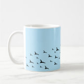 Birnen hellblaues schwarzes Muster Kaffeetasse (Links)