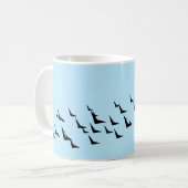 Birnen hellblaues schwarzes Muster Kaffeetasse (Vorderseite Links)