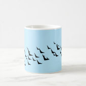 Birnen hellblaues schwarzes Muster Kaffeetasse (Mittel)