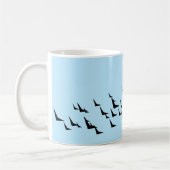 Birnen hellblaues schwarzes Muster Kaffeetasse (Links)