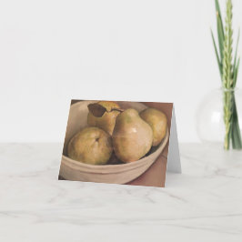Birnen in einer Bowl Frucht Art Note Card Karte