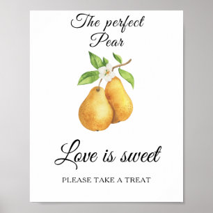 Birnen-Junggesellinnenabschied Love is sweet nimm Poster