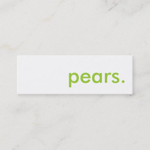 Birnen. Mini Visitenkarte