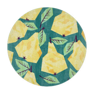 Birnen-Muster: Wasserfarbe Nahtlose Elegance Schneidebrett