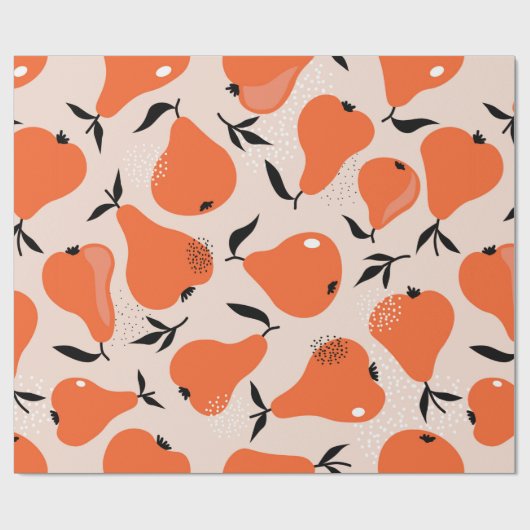 Birnen nahtlos Muster. Handgezeichnete Abbildung w Geschenkpapier (Flach)