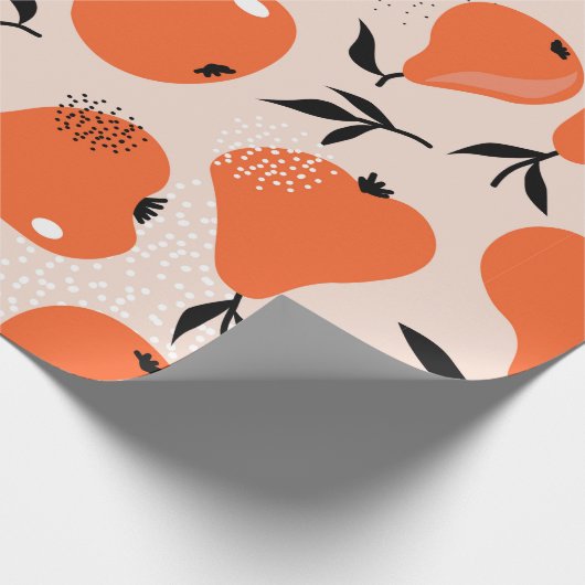 Birnen nahtlos Muster. Handgezeichnete Abbildung w Geschenkpapier (Ecke)