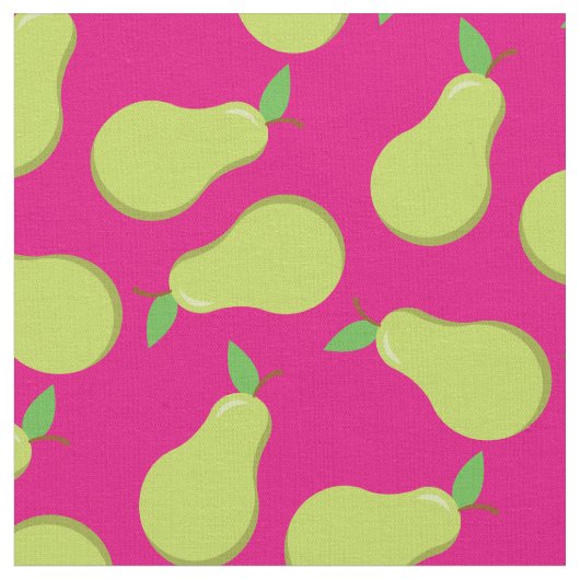 Birnen Niedlich Fruchtküche Pink Stoff (Nahaufnahme)