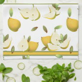 Birnen Obst Botanisch Geschirrtuch (Gefaltet)