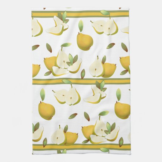 Birnen Obst Botanisch Geschirrtuch (Vertikal)