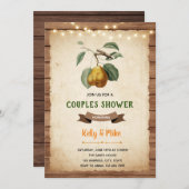 Birnen Paare Dusche Thema Einladung (Vorne/Hinten)