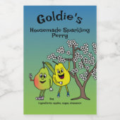 Birnen Pals Funny Cartoon Compote Kuchen und mehr Lebensmitteletikett (Einzelnes Label)