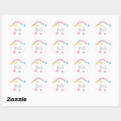 Birnen Personalisierter Geburtsname Cupcake Topper Runder Aufkleber (Blatt)
