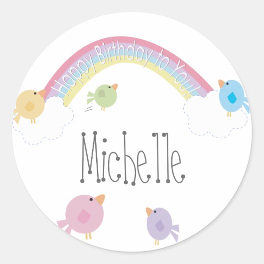 Birnen Personalisierter Geburtsname Cupcake Topper Runder Aufkleber (Vorderseite)