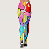 Birnen Pop Art Leggings (Rückseite)