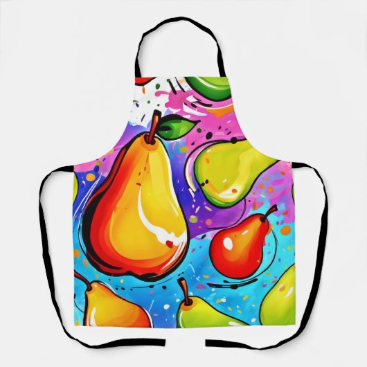 Birnen Pop Art Schürze (Vorderseite)