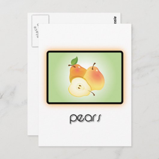 Birnen Postkarte (Vorne/Hinten)