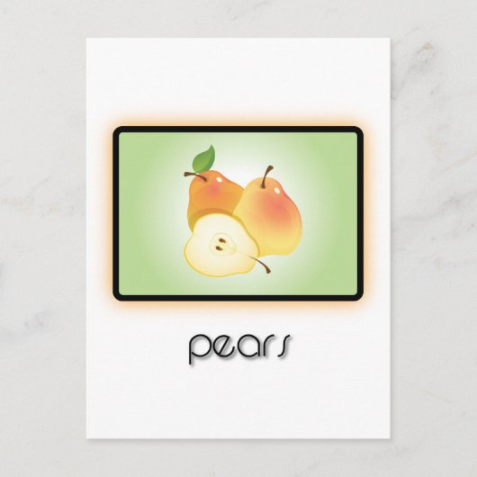 Birnen Postkarte (Vorderseite)