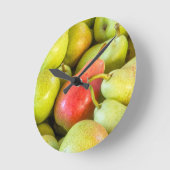 Birnen Runde Wanduhr (Winkel)