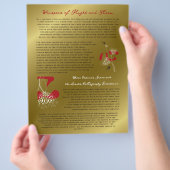 Birnen schlucken & Chinesisch Herz Orientale Flora Flyer (Hand)