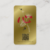 Birnen schlucken & Chinesisch Herz Orientale Flora Visitenkarte (Rückseite)