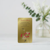 Birnen schlucken & Chinesisch Herz Orientale Flora Visitenkarte (Stehend Vorderseite)