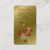 Birnen schlucken & Chinesisch Herz Orientale Flora Visitenkarte (Vorderseite)