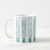 Birnen Schneeflocken Winterwald gestreift Kaffeetasse (Links)