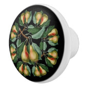 Birnen ~ Schwarz oder beliebige Farbe Hintergrund Keramikknauf (Rechts)