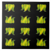 Birnen schwarzer Tile Fliese (Vorderseite)