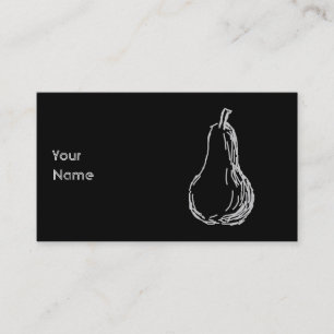 Birnen-Skizze. Zeilendarstellung im Grau Visitenkarte