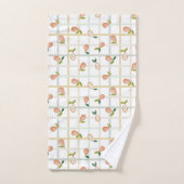 Birnen Sommer Picknick Karo Gingham neutral Badhandtuch Set (Handtuch)
