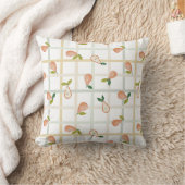 Birnen Sommer Picknick Karo Gingham neutral Kissen (Decke)