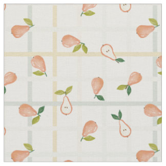 Birnen Sommer Picknick Karo Gingham neutral Stoff