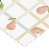 Birnen Sommer Picknick Karo Gingham neutral Tischdecke (Schrägansicht)
