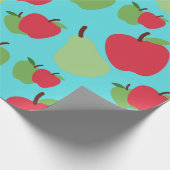 Birnen und Äpfel Fruchtmuster Geschenkpapier (Ecke)