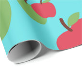 Birnen und Äpfel Fruchtmuster Geschenkpapier (Rolleneckpunkt)