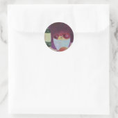 "Birnen und Äpfel" Runder Aufkleber (Tasche)