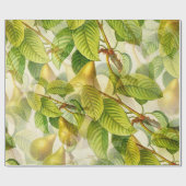 Birnen und Blätter Geschenkpapier (Flach)