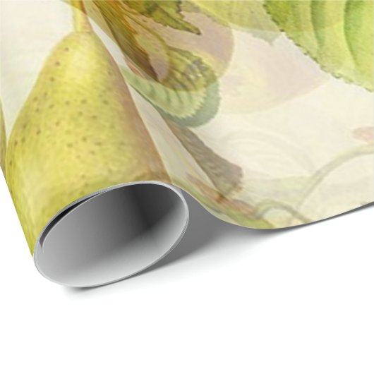 Birnen und Blätter Geschenkpapier (Rolleneckpunkt)
