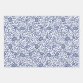 Birnen und blaue Packpapierblätter Geschenkpapier Set (Vorderseite 2)