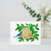 Birnen- und Blume-Poster Postkarte (Stehend Vorderseite)