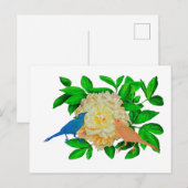 Birnen- und Blume-Poster Postkarte (Vorne/Hinten)