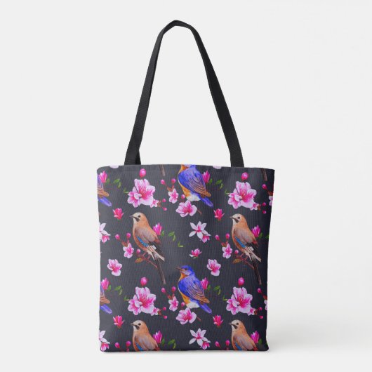 Birnen und Blüten Tote Tasche (Rückseite)