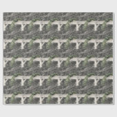 Birnen und Hitzeposten in Schwarz-Weiß-Natur Geschenkpapier (Flach)