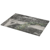 Birnen und Hitzeposten in Schwarz-Weiß-Natur Schneidebrett (Ecke)