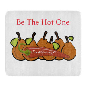 Birnen und Hot-Chili Thunder_Cove Schneidebrett