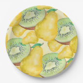 Birnen und Kiwi Pappteller (Vorderseite)
