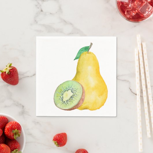 Birnen und Kiwi Serviette (Beispiel)