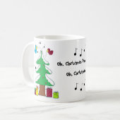 Birnen und Musikalische Bemerkungen Weihnachten Ta Kaffeetasse (Vorderseite Links)