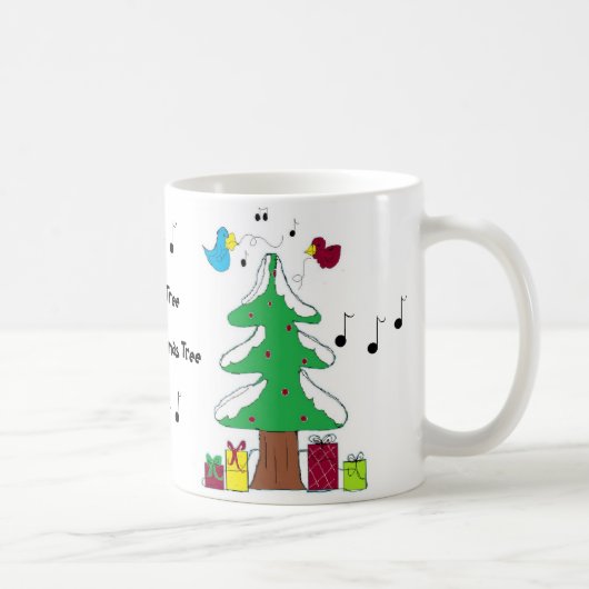 Birnen und Musikalische Bemerkungen Weihnachten Ta Kaffeetasse (Rechts)